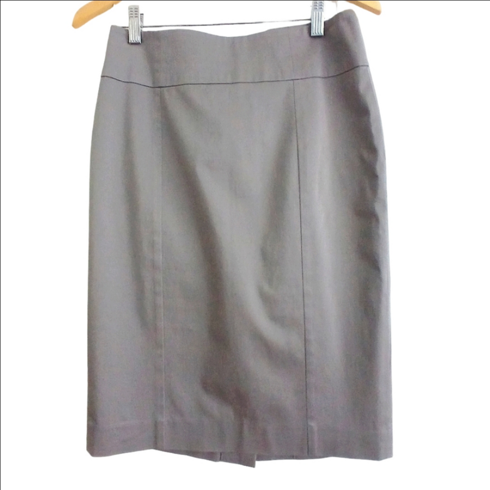 Rw&Co Classic Lined Stretch Cotton Pencil Skirt Knee Length Flat Waistband  SZ 4